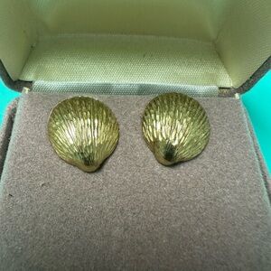 Beautiful Gold Sea Shell Earrings